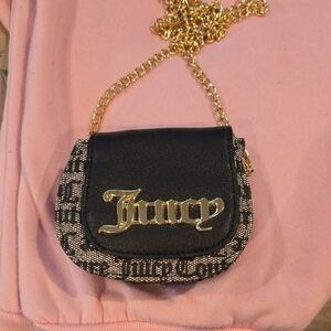 Juicy Couture Black Mini Bag with Gold Chain
